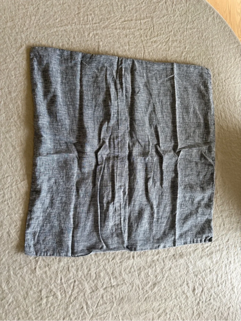West Elm - (2) 100% linen, heather gray, euro pillow shams